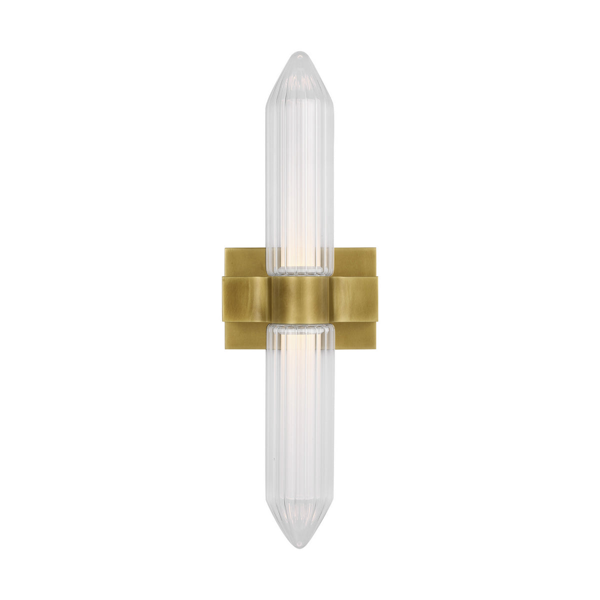 Langston LED Bath Sconce in Plated Brass