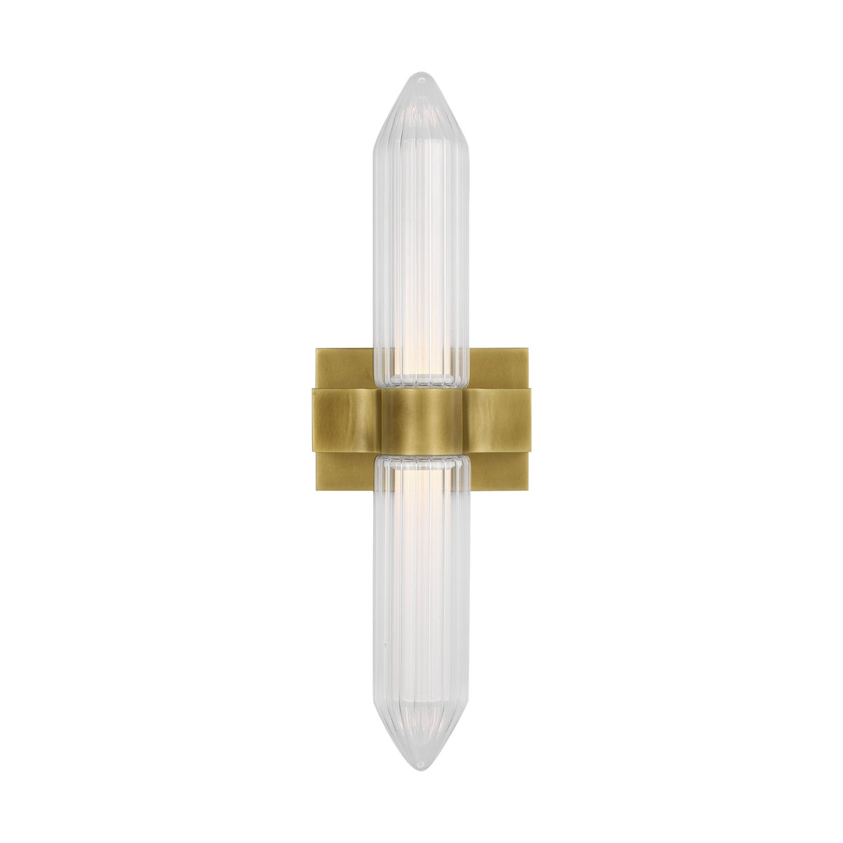 Langston LED Bath Sconce in Plated Brass