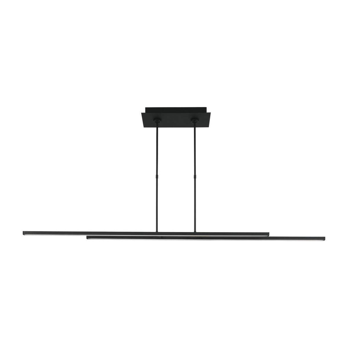 Stagger LED Linear Suspension in Nightshade Black