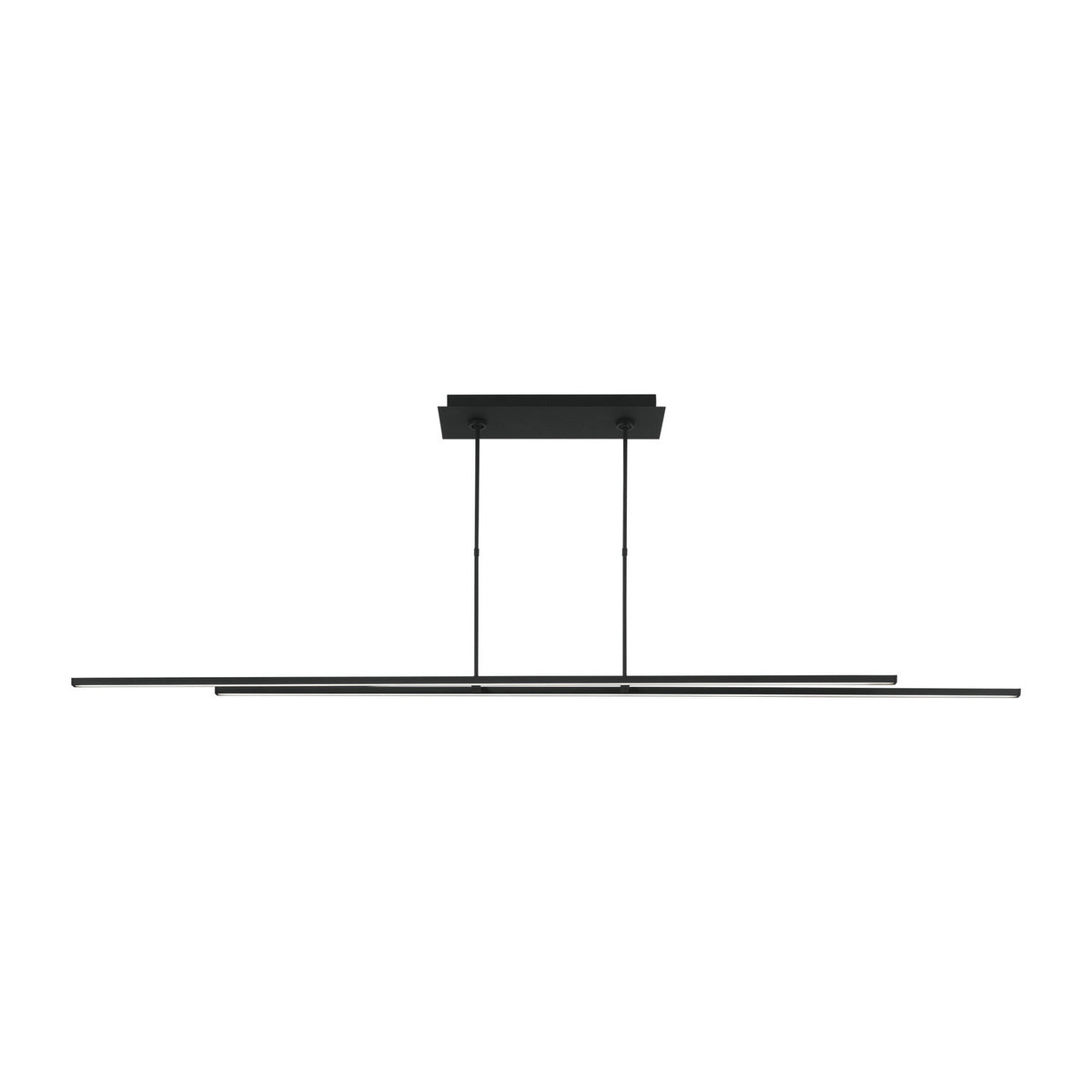 Stagger LED Linear Suspension in Nightshade Black