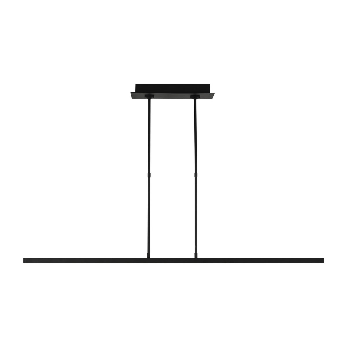 Stagger LED Linear Suspension in Nightshade Black