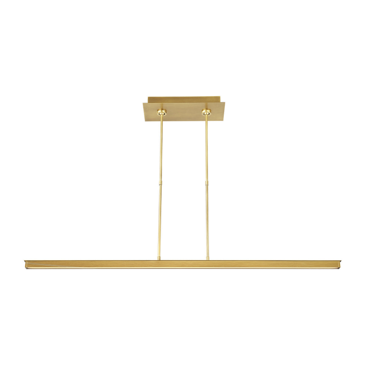 Stagger LED Linear Suspension in Natural Brass