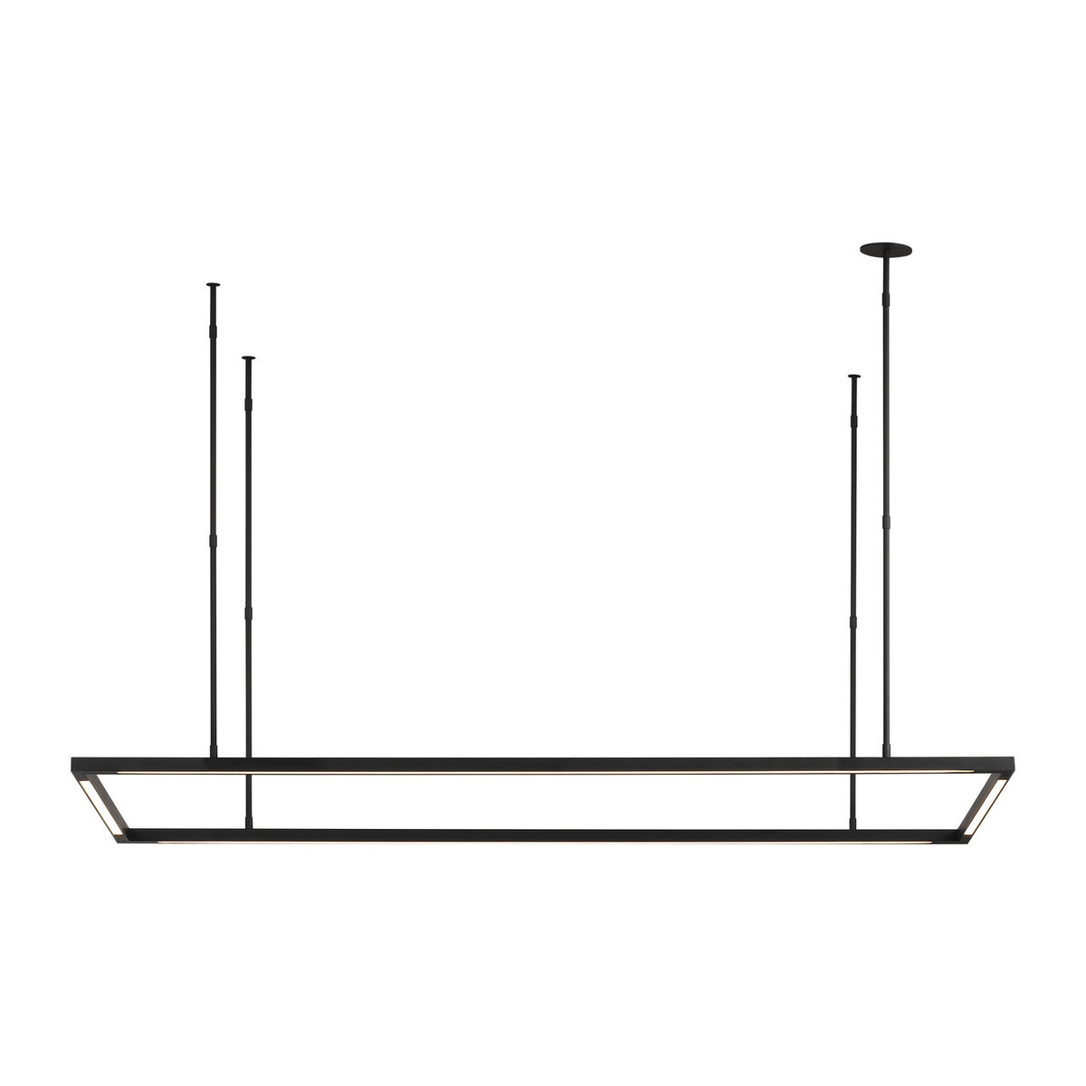 Stagger LED Linear Suspension in Nightshade Black