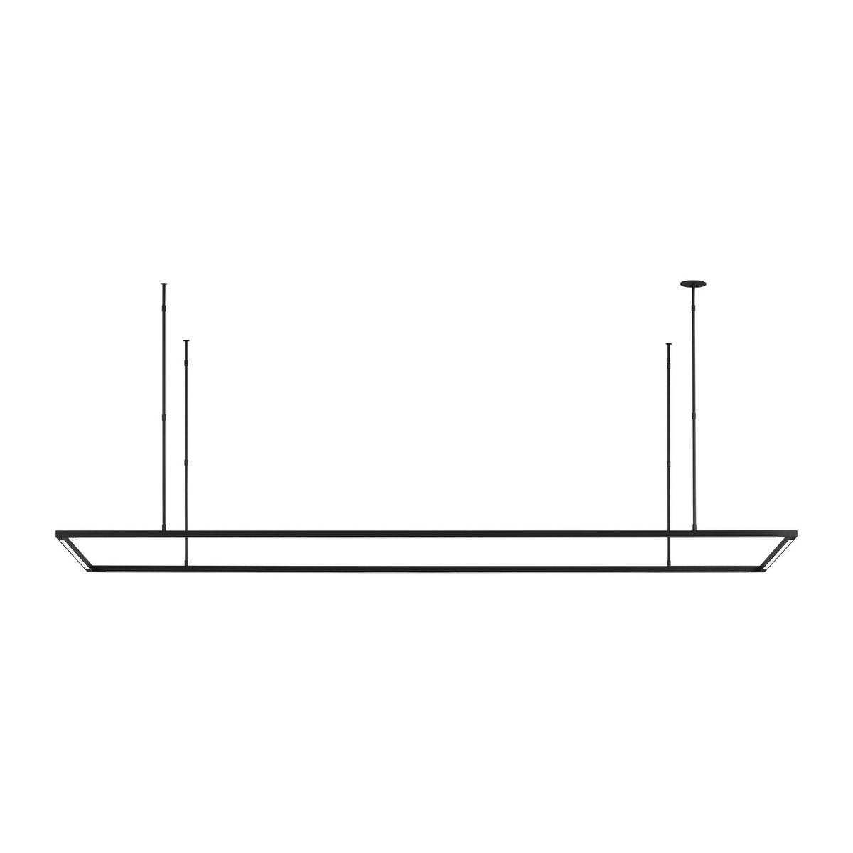 Stagger LED Linear Suspension in Nightshade Black