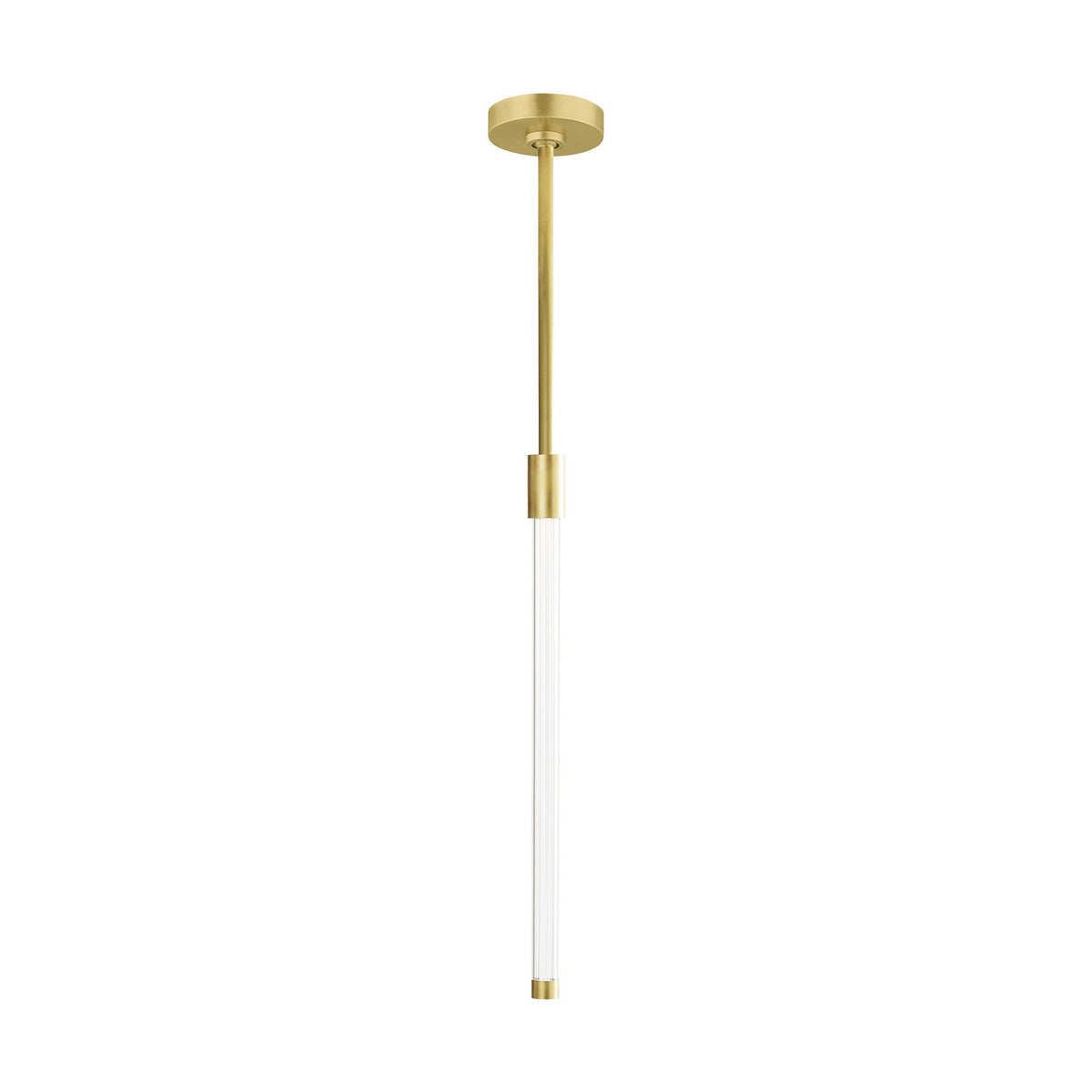 Phobos LED Pendant in Natural Brass