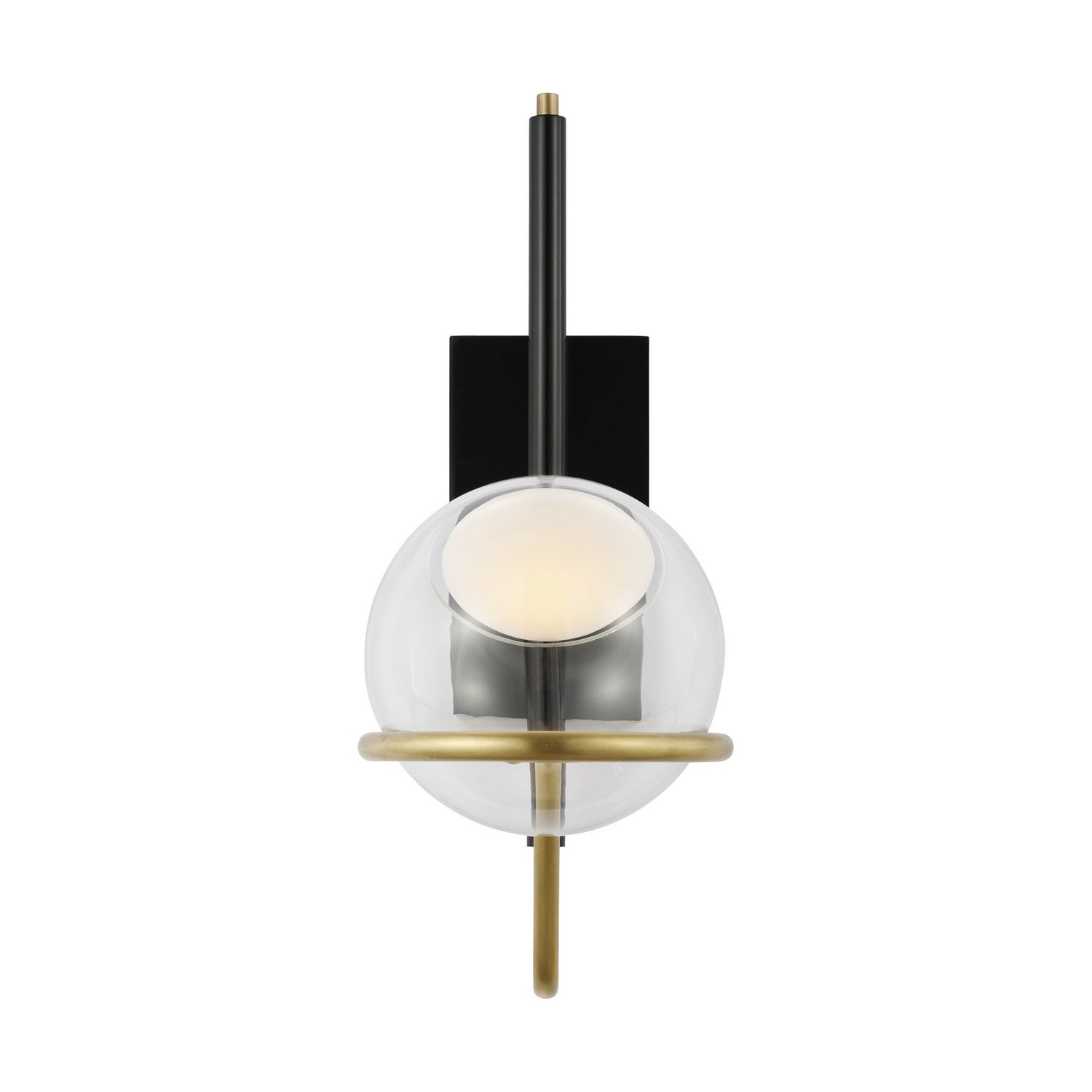 Crosby Medium Wall Sconce inNatural Brass LED 2700K 120V