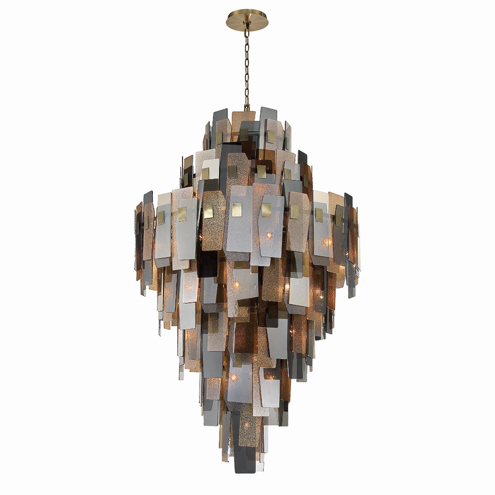 Cocolina 39 Light Chandelier in Brushed Brass