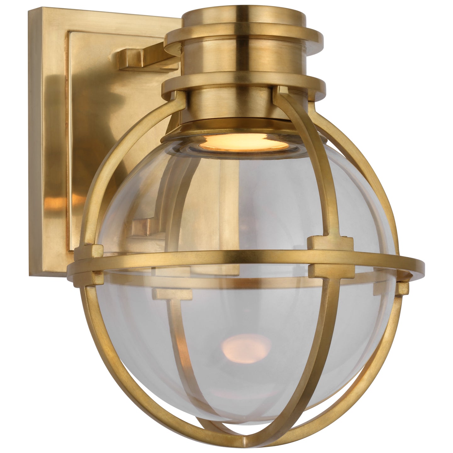Gracie Triple Sconce in Antique Nickel with Clear Glass