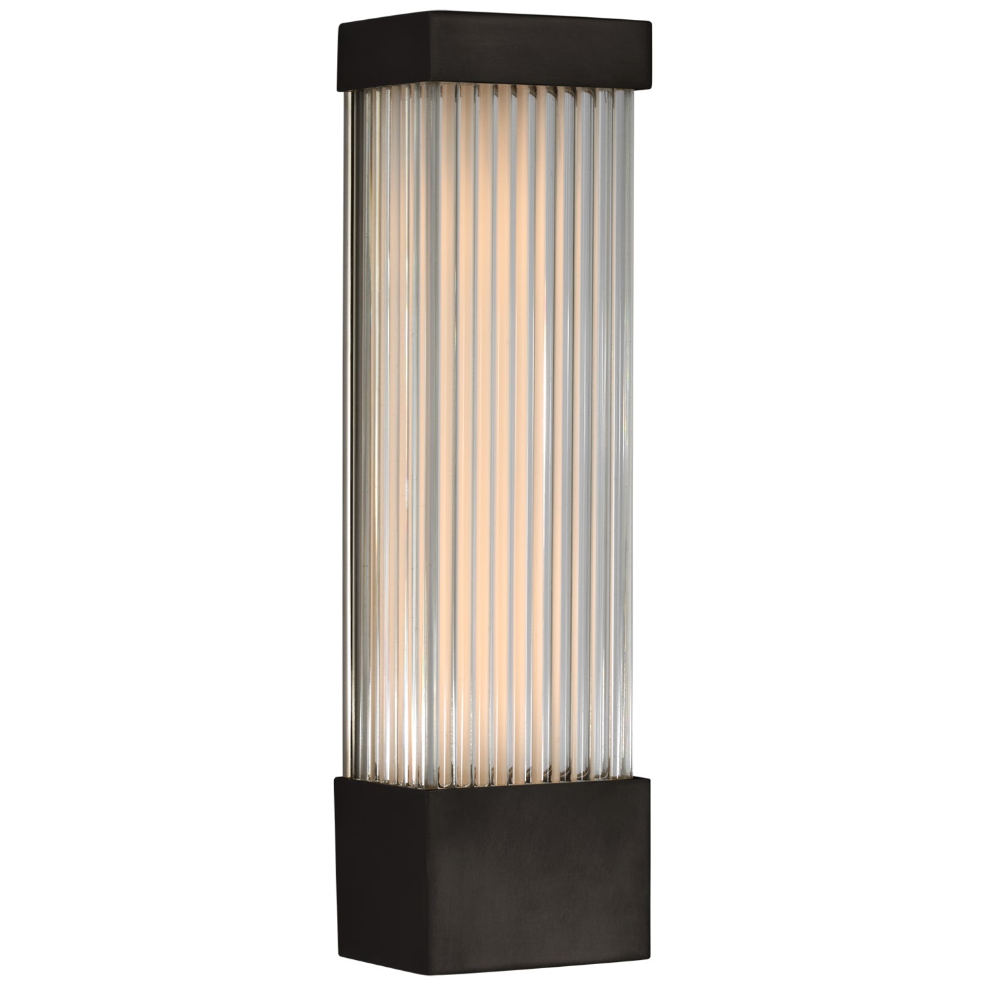 Vance 14" Sconce in Polished Nickel w/ Clear Glass Rods