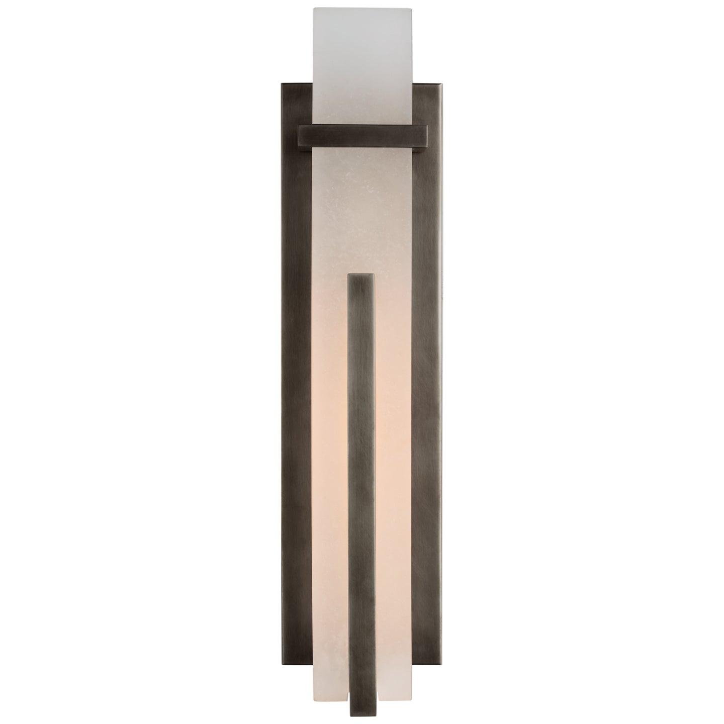 Malik Large Sconce in Hand-Rubbed Antique Brass with Crystal