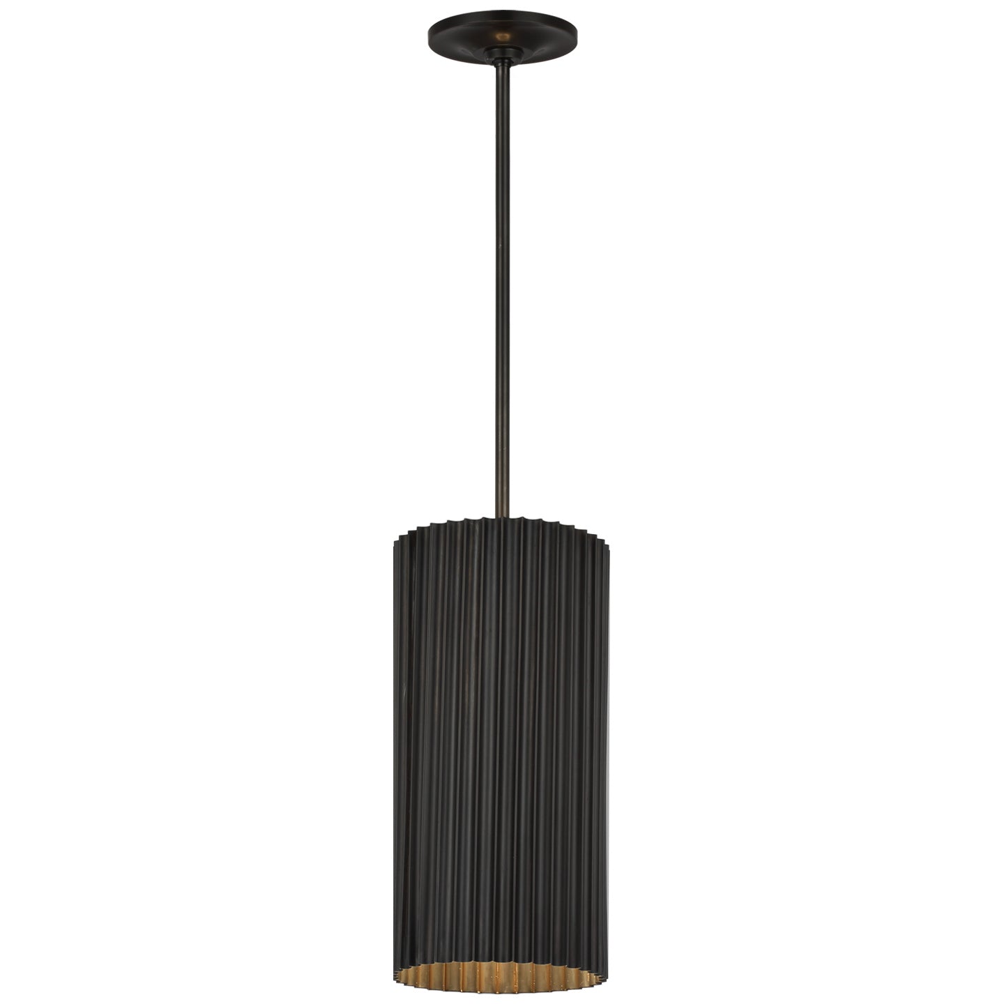 Rivers Small Fluted Pendant in Bronze