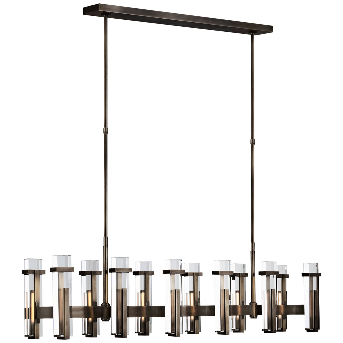 Malik LED Linear Chandelier in Bronze