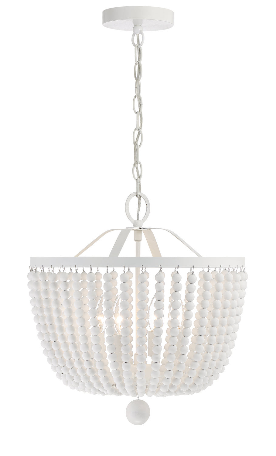Rylee Four Light Chandelier in Matte White