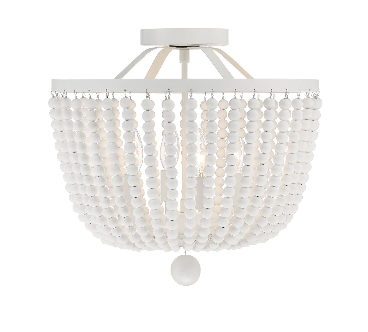 Rylee Four Light Semi Flush Mount in Matte White