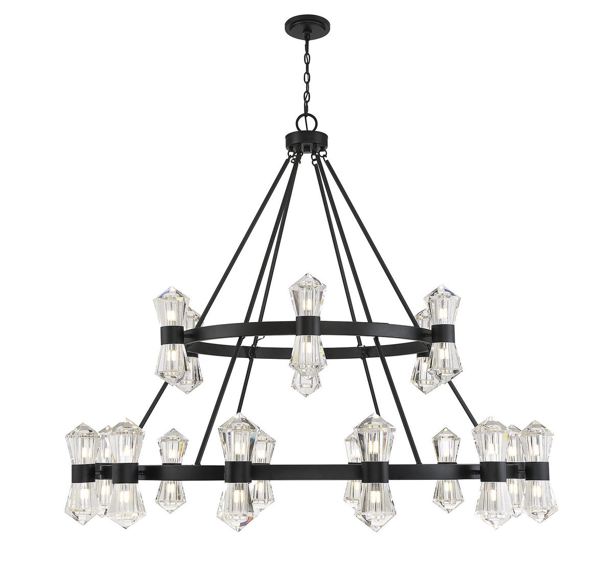 Dryden LED Chandelier in Matte Black