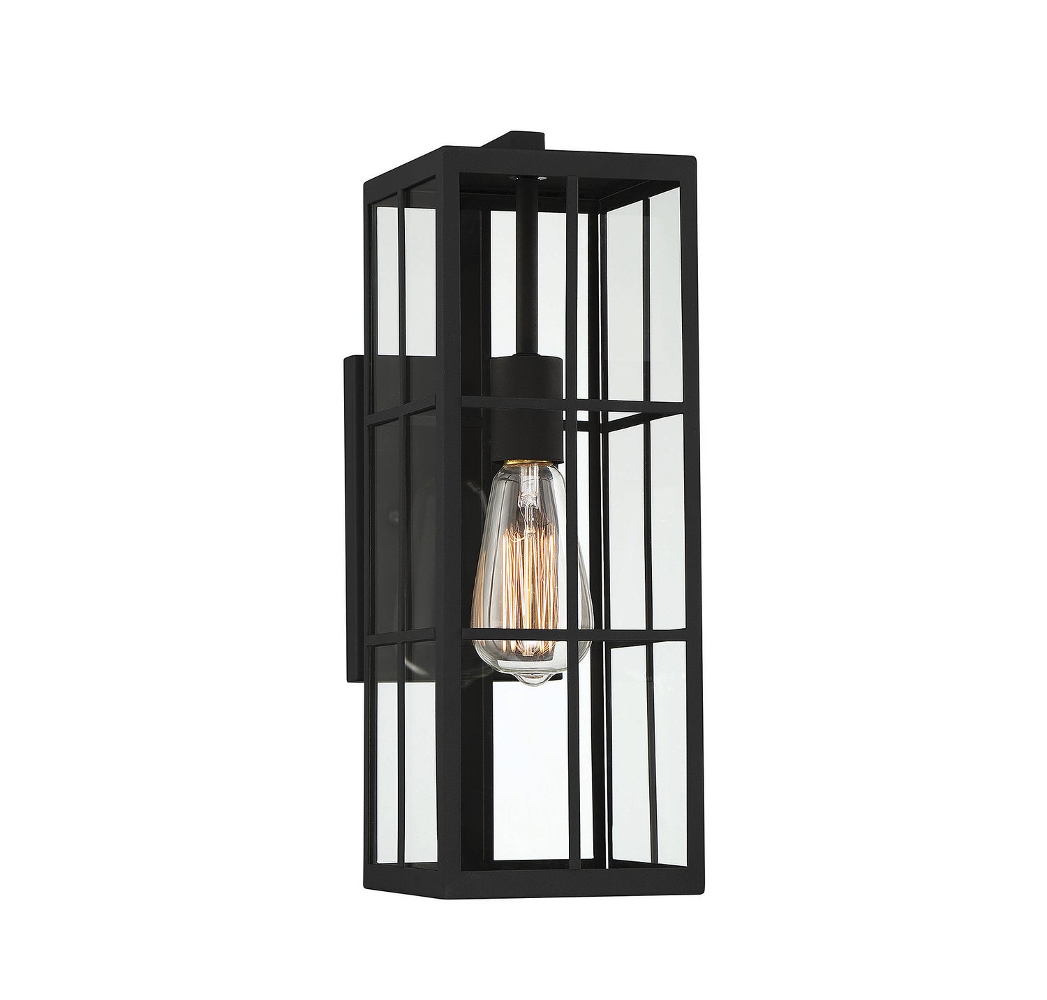 Ericson One Light Outdoor Wall Lantern in Matte Black