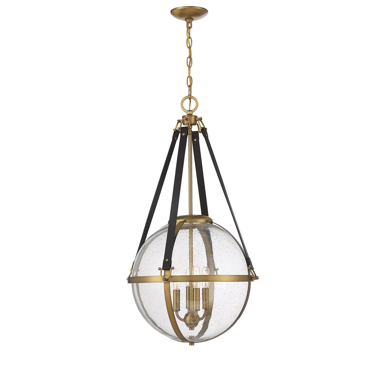 Bozeman Four Light Pendant in Warm Brass