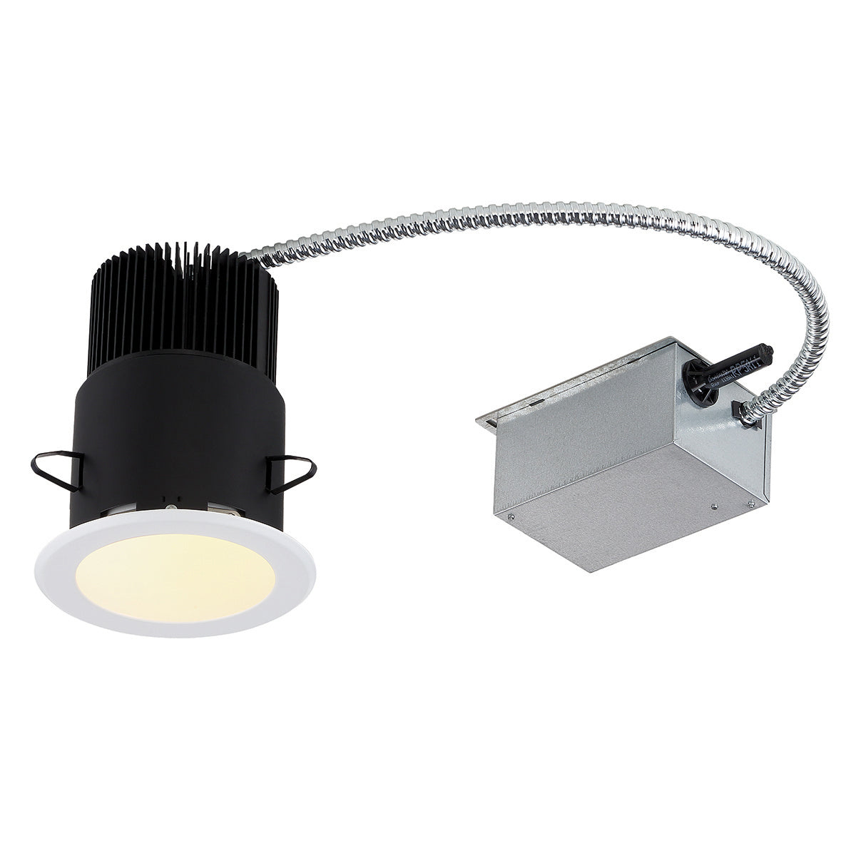 LED REC,4IN,RM HSNG,45W,WH/WHT in White