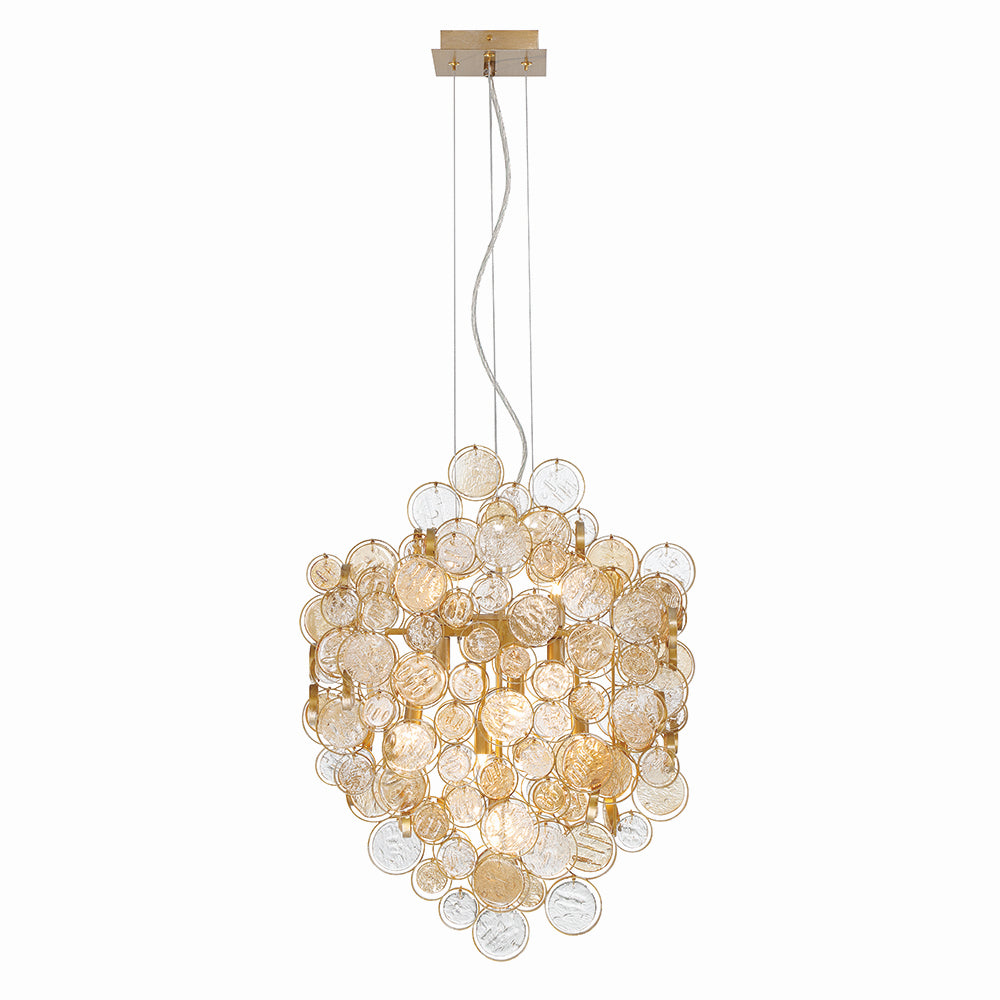 Trento Seven Light Chandelier in Gold