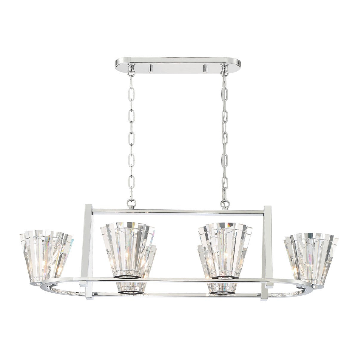 Ricca Six Light Chandelier in Chrome