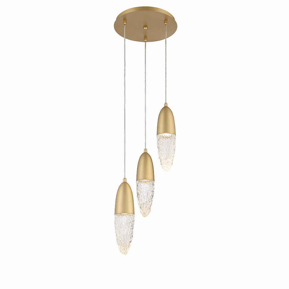 ECROU -CHD-3LT-12IN-GD-CL in Gold