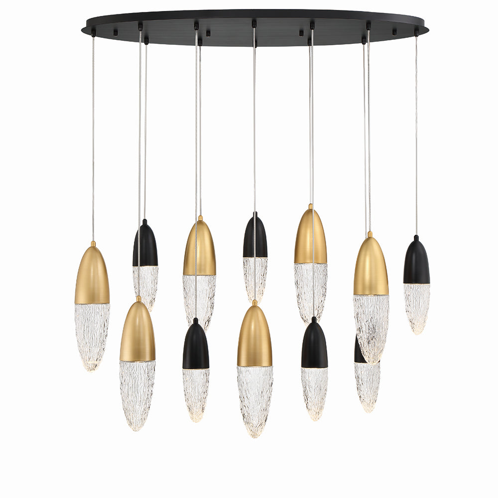 ECROU -CHD-12LT-44IN-GBM-CL in Gold-Black