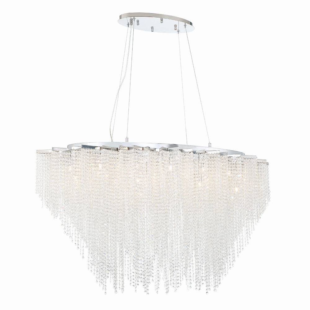 Cohen Nine Light Chandelier in Chrome