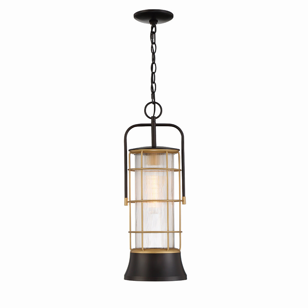 Rivamar One Light Pendant in Gold-Black Mix