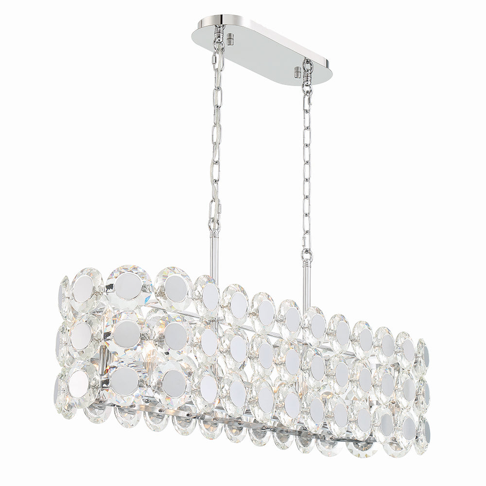 Perrene Eight Light Linear Chandelier