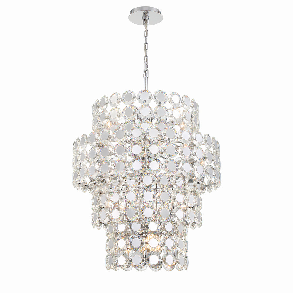 Perrene 24 Light Chandelier in Chrome
