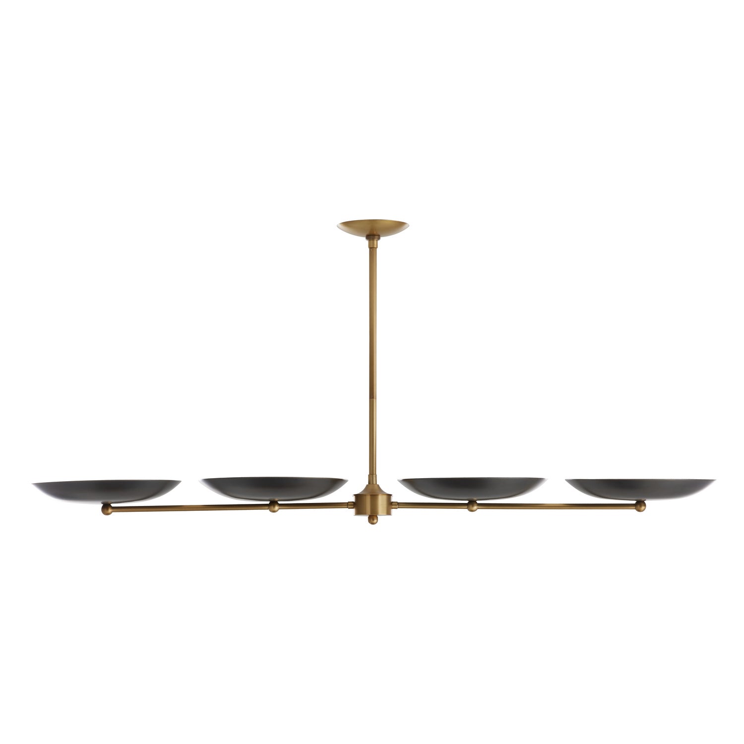 Lustre Griffith à quatre lumières en bronze