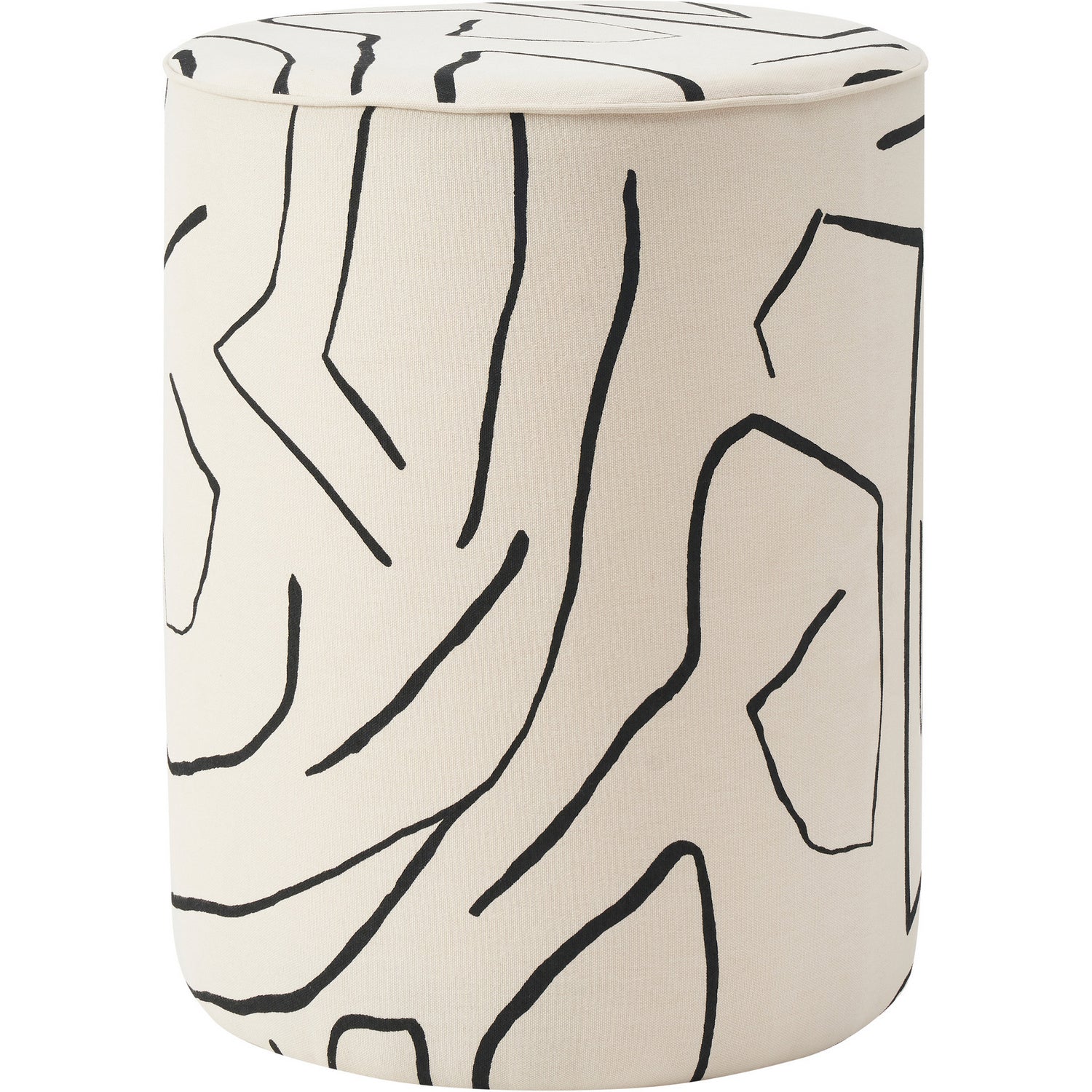 Rachelle Stool in Cream Base/ Black Lines