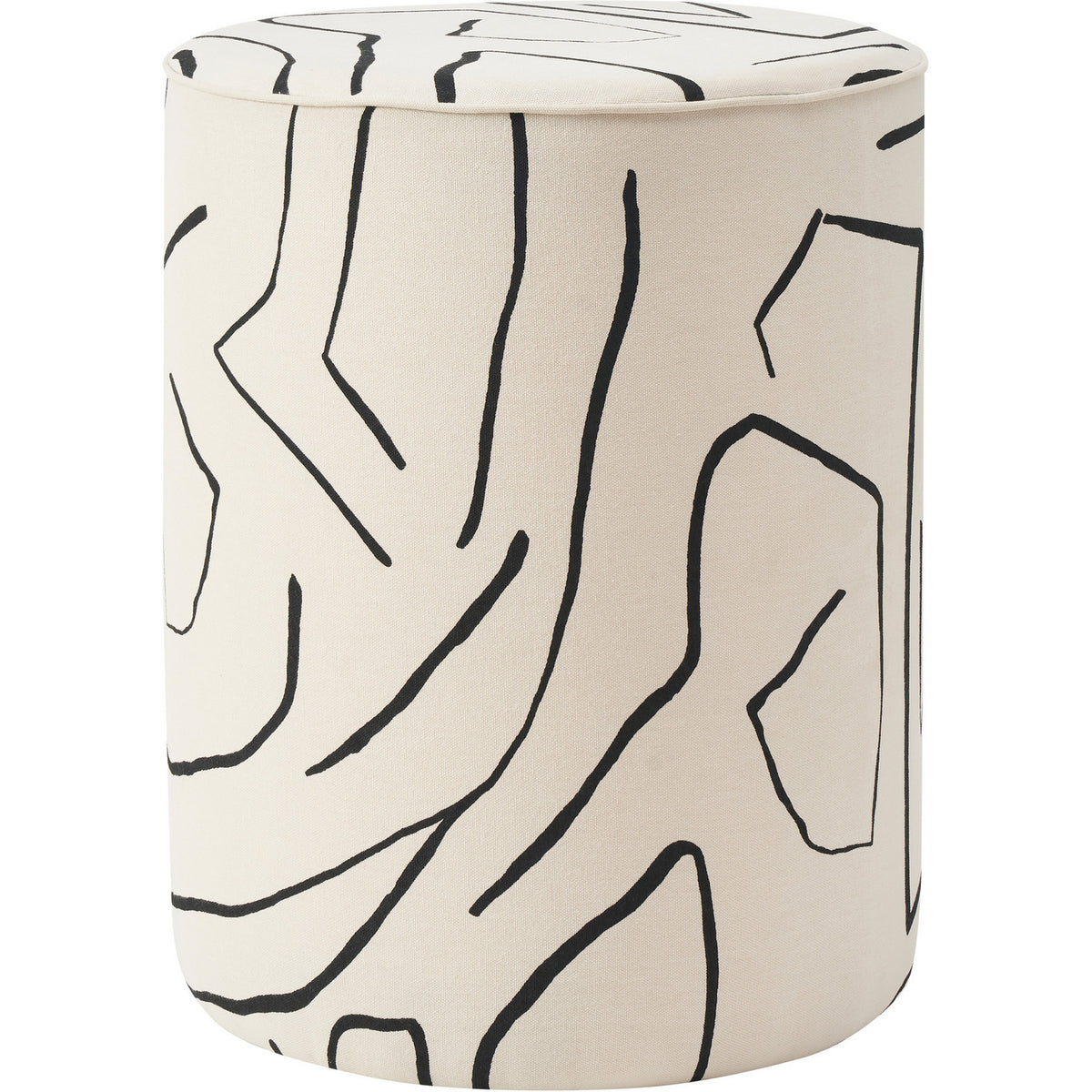Rachelle Stool avec piètement crème/lignes noires