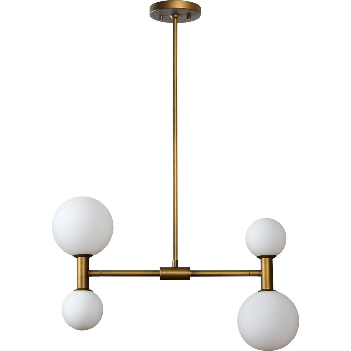Luiza Four Light Ceiling Fixture in Antique Brass