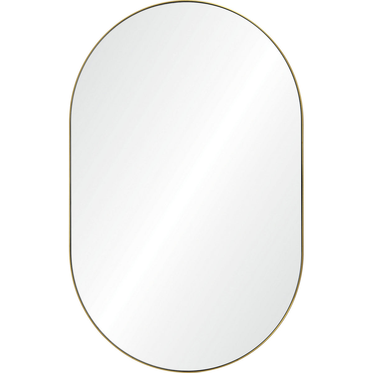 Miroir Beckah en laiton satiné