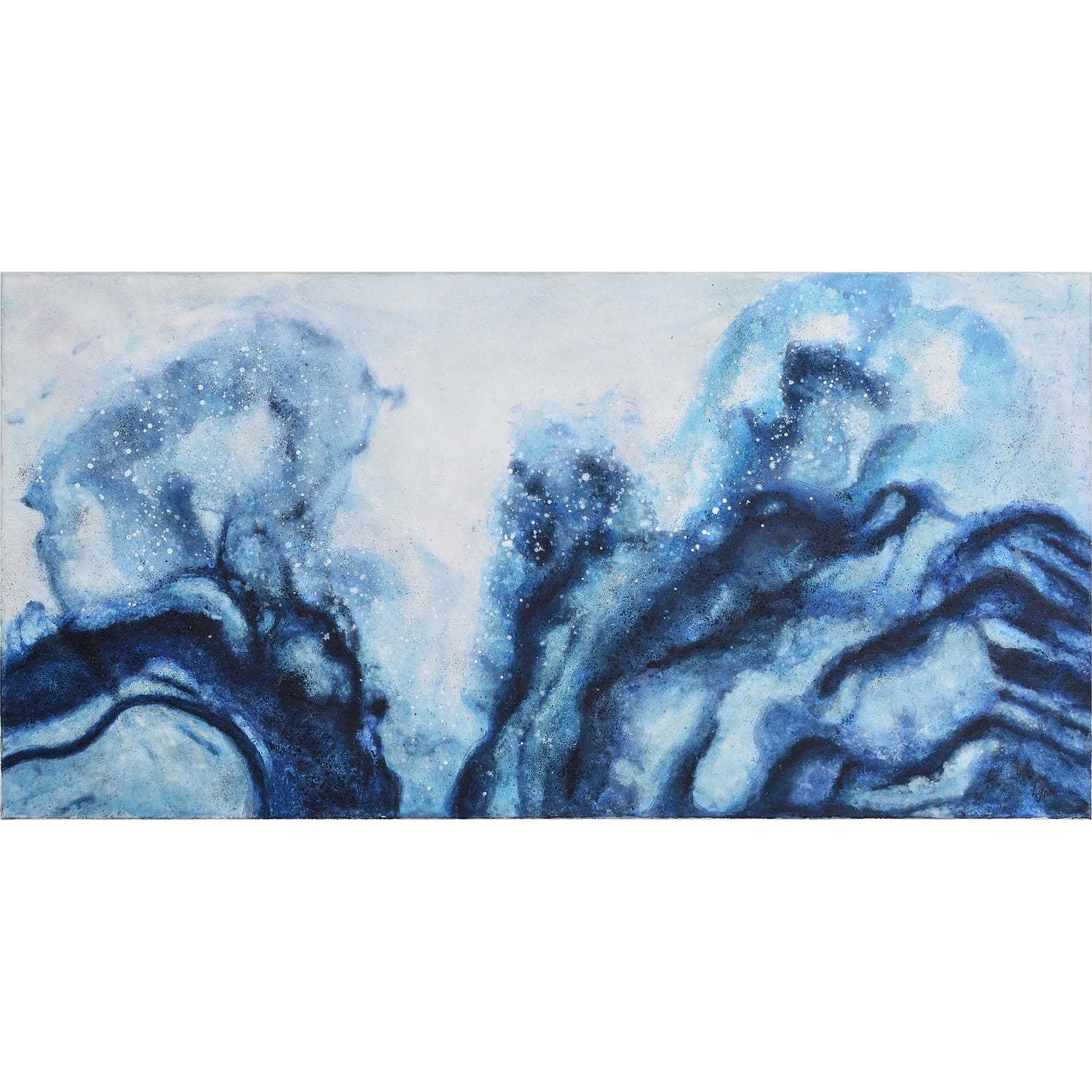 Acubens Canvas Art in Water Color, Paint Splatters