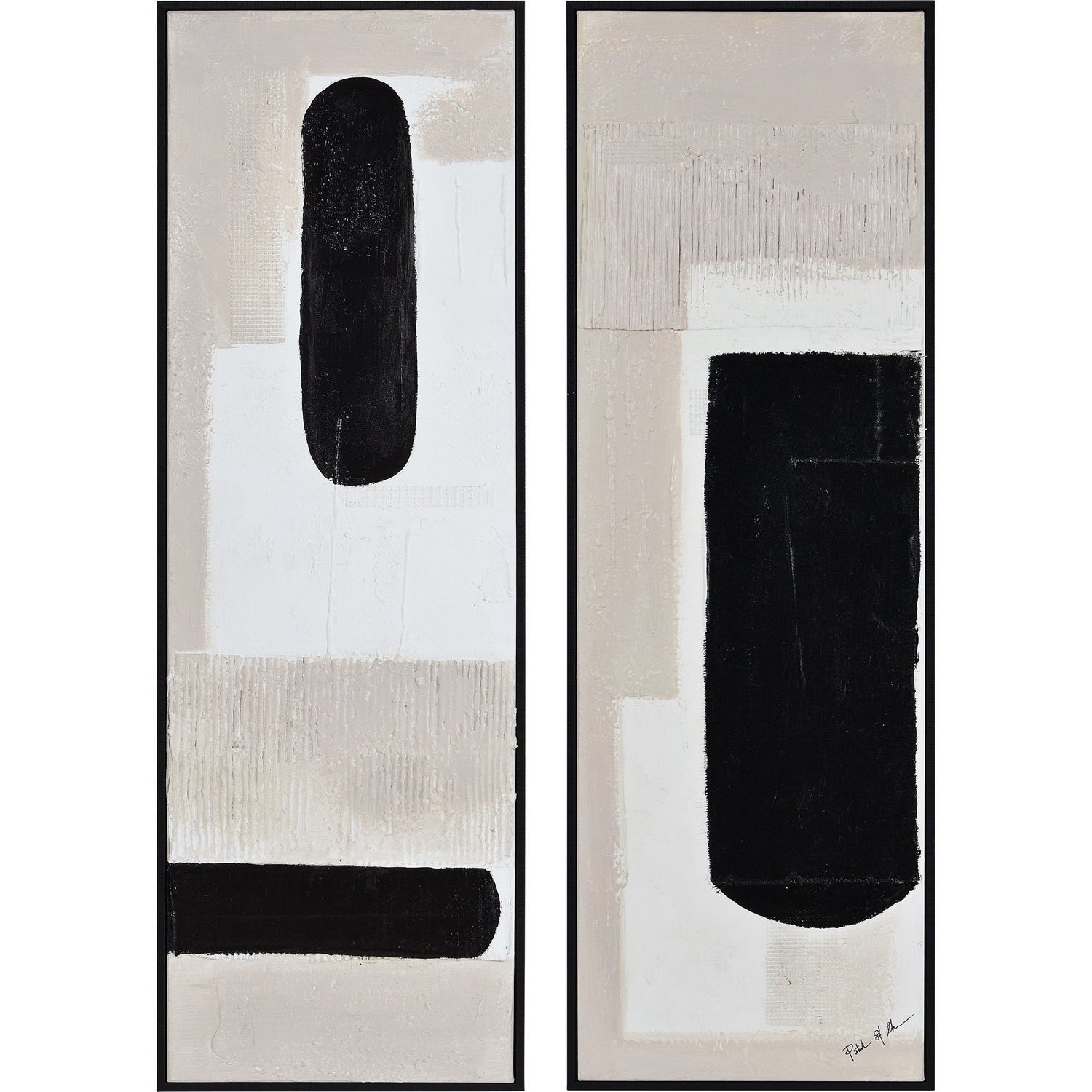 Dragoni Canvas Art in Black
