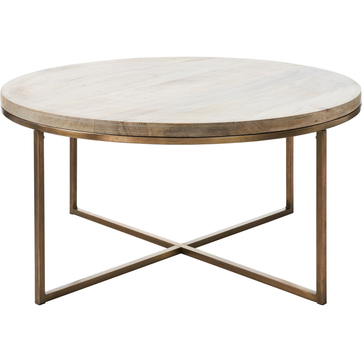 Table basse Liana en laiton antique