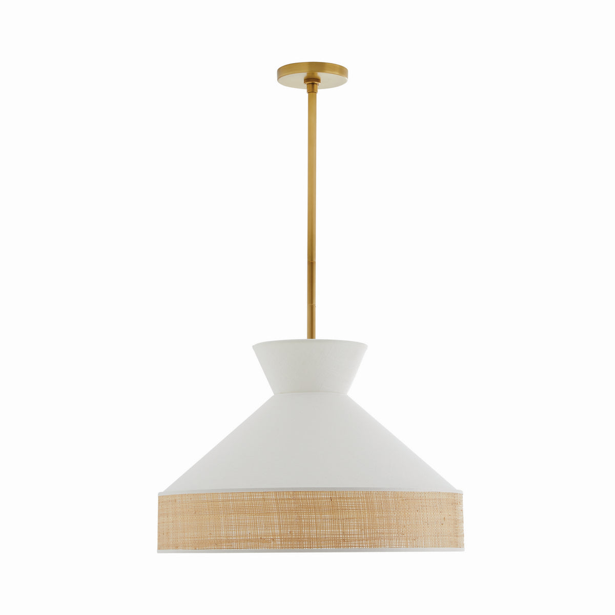 Malena One Light Pendant in White