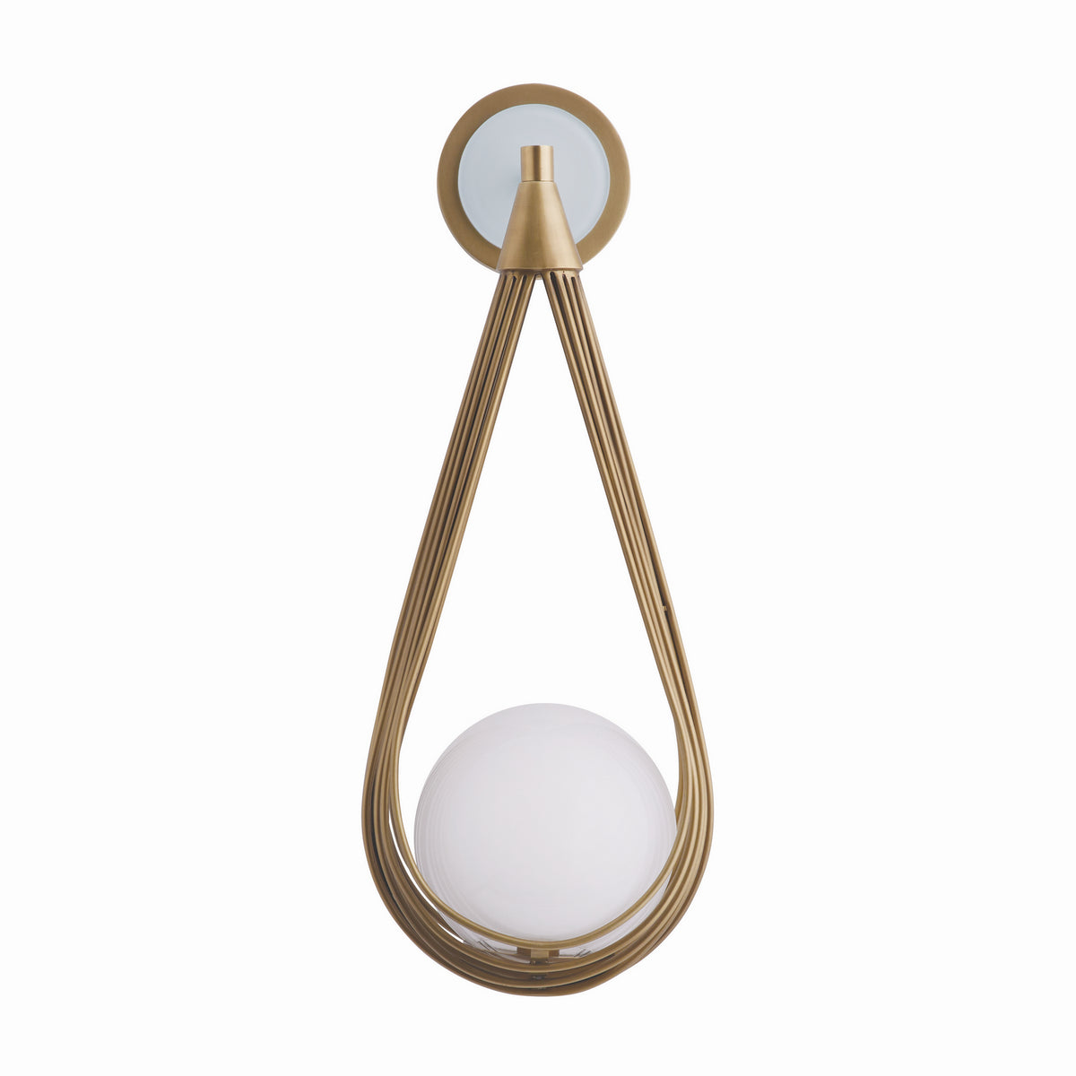 Ova One Light Wall Sconce in Antique Brass