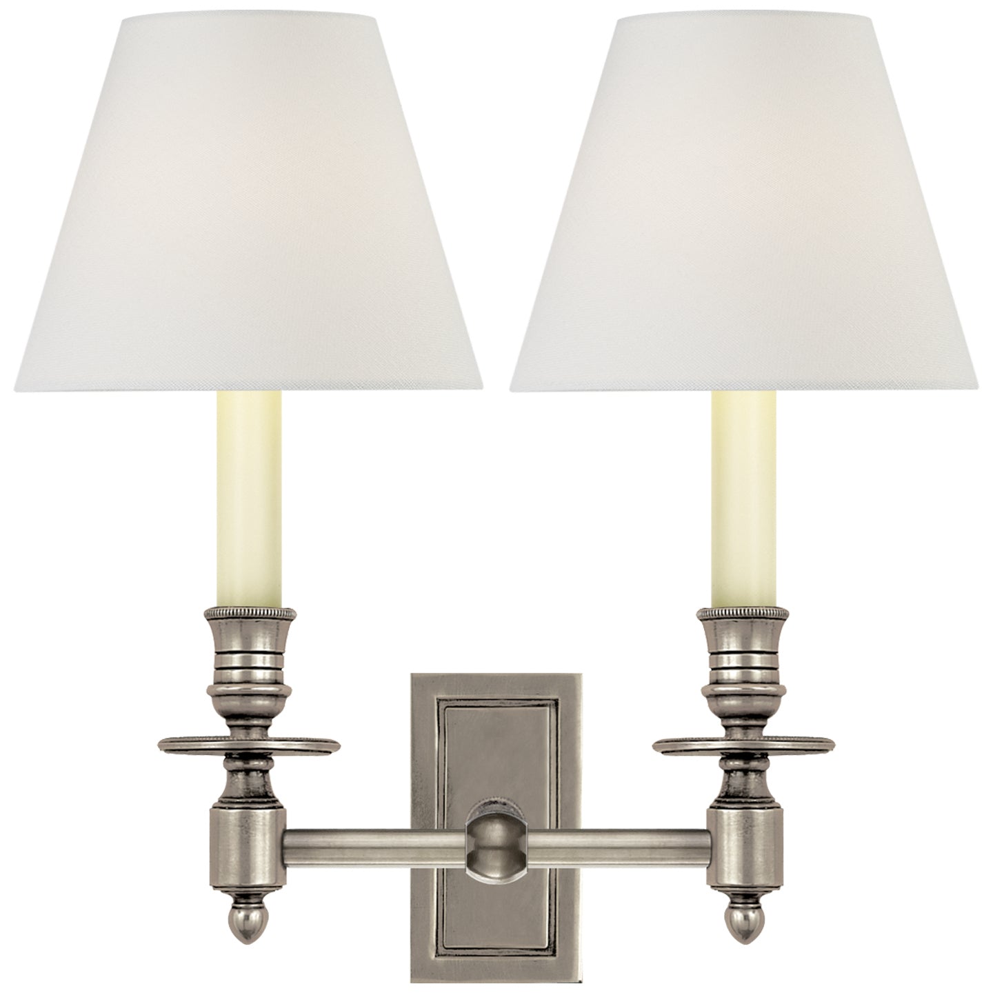 French Library Two Light Wall Sconce