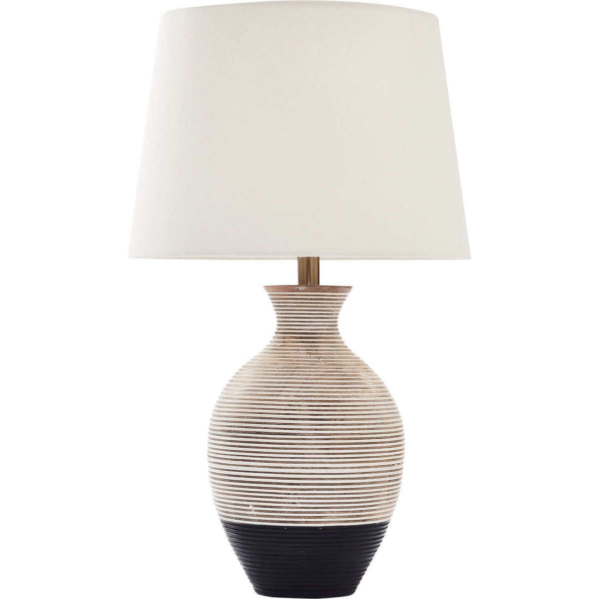 Ignacio One Light Table Lamp in Black And White