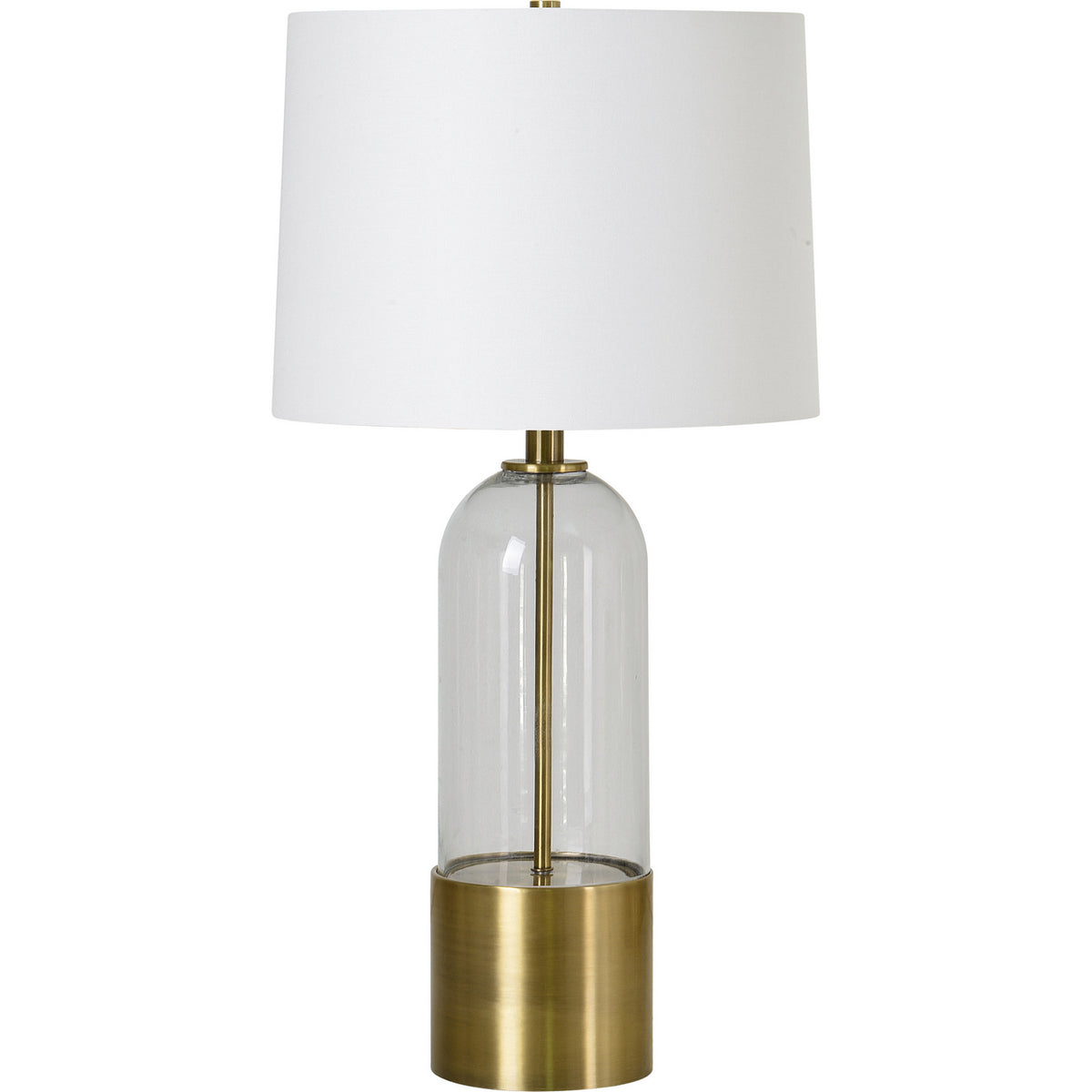 Lampe de table Theodore à une lumière en verre transparent