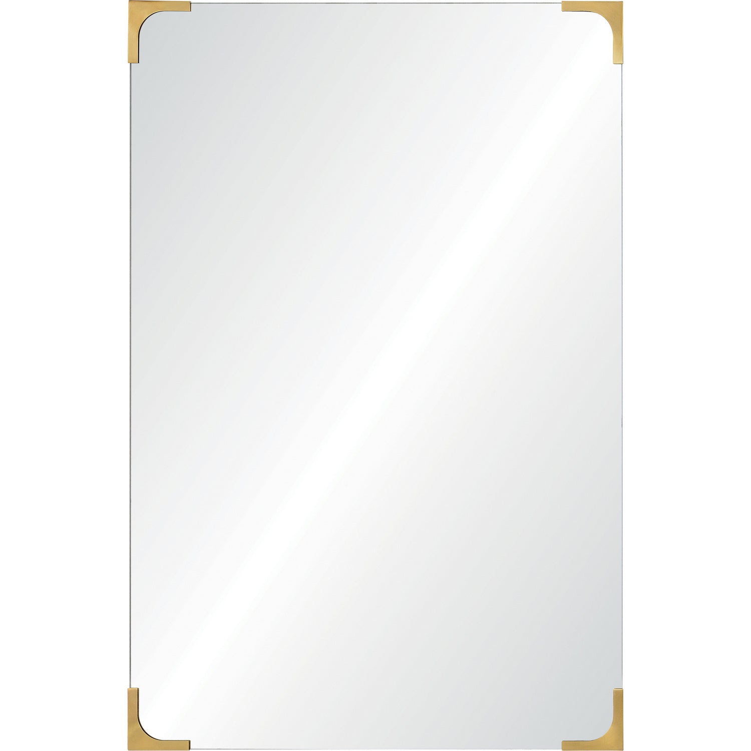 Eros Mirror in Clear,Antique Brass
