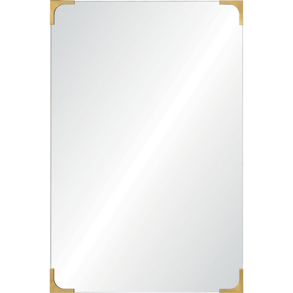 Eros Mirror in Clear,Antique Brass