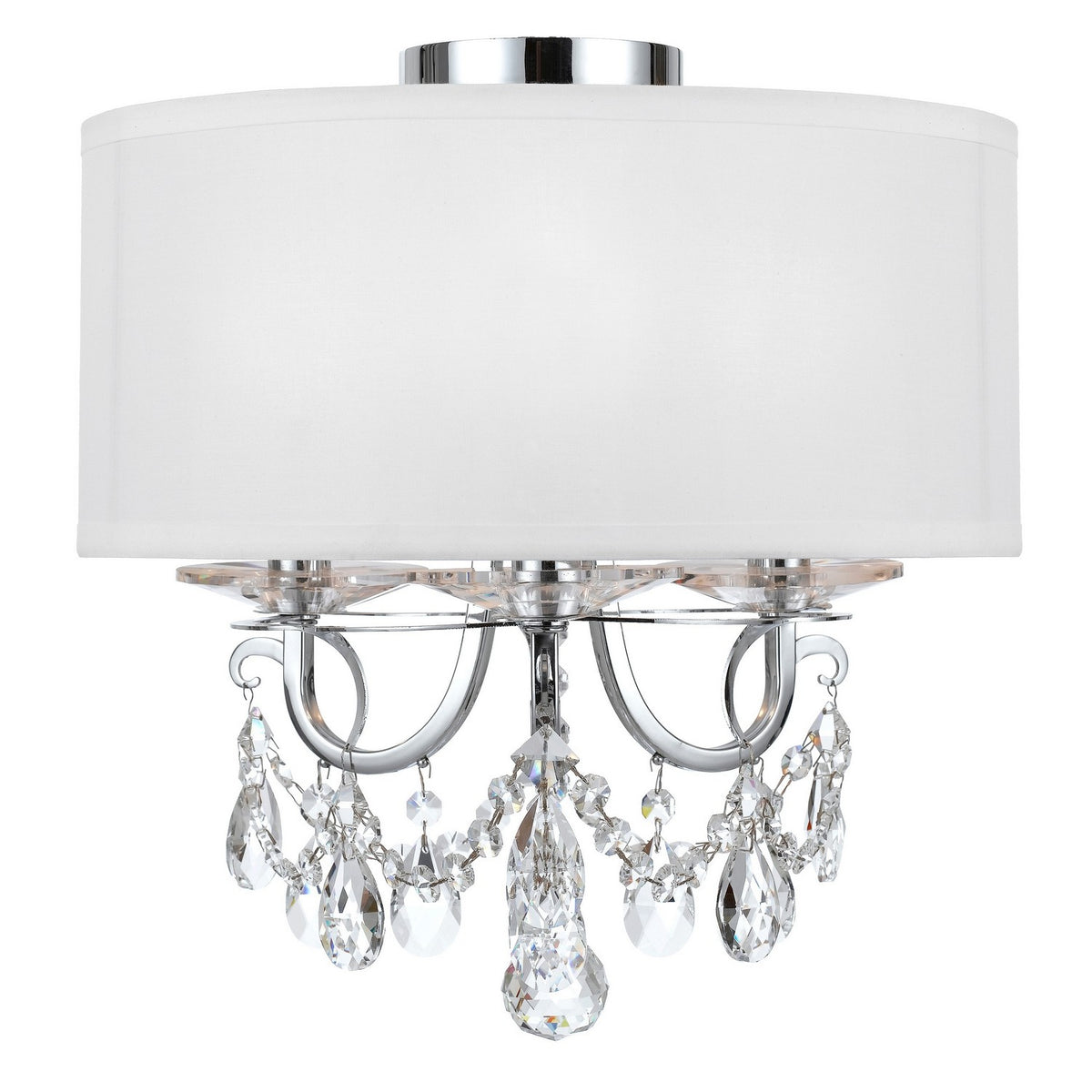 Othello Three Light Semi Flush Mount in Polished Chrome
