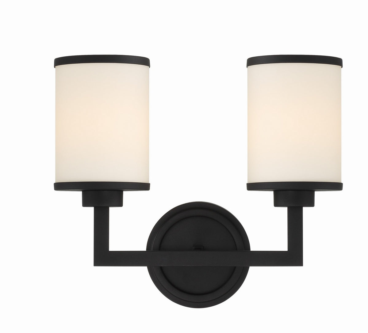 Bryant Two Light Wall Sconce in Black Forged
