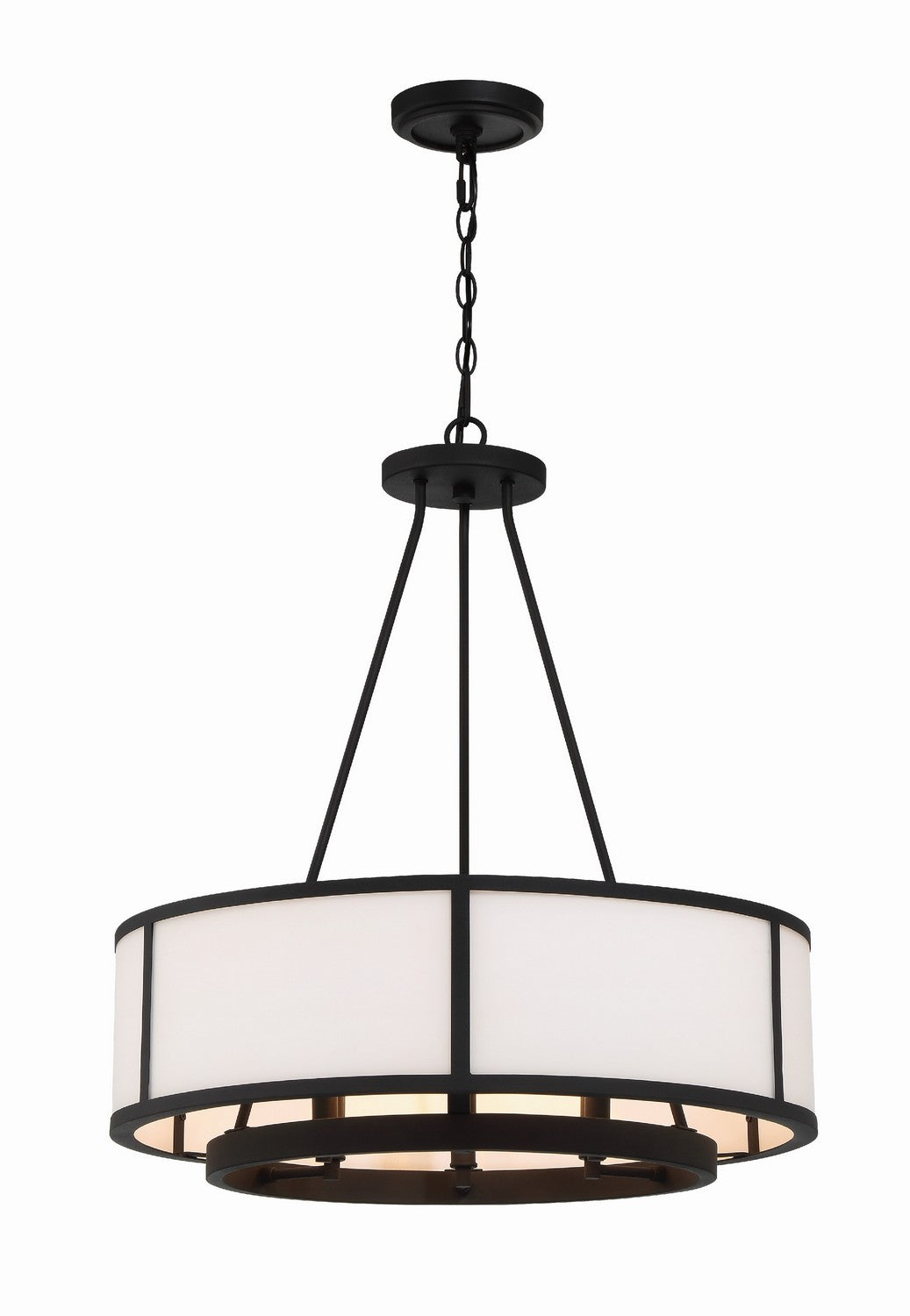 Bryant Six Light Chandelier in Black Forged