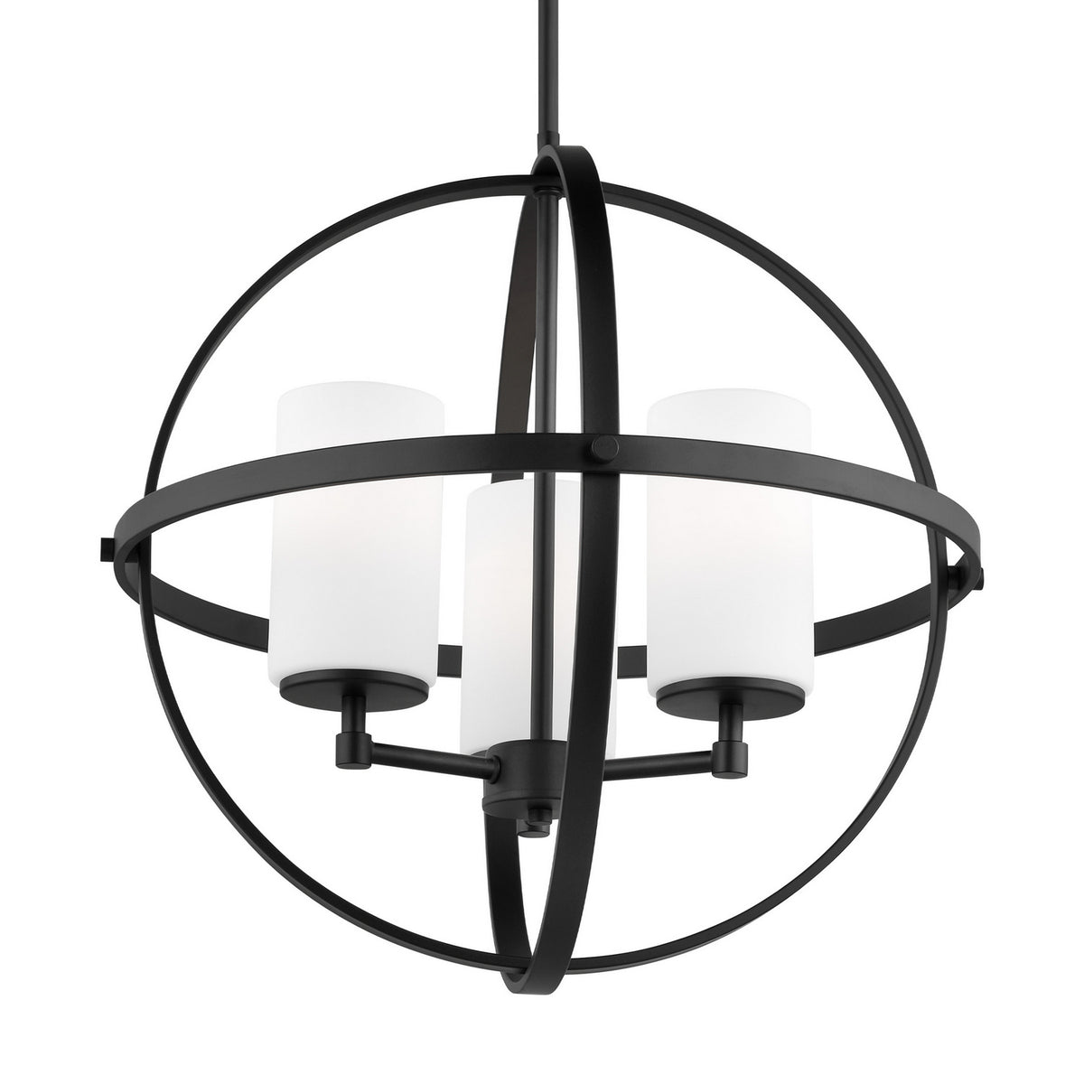 Alturas Three Light Chandelier in Midnight Black