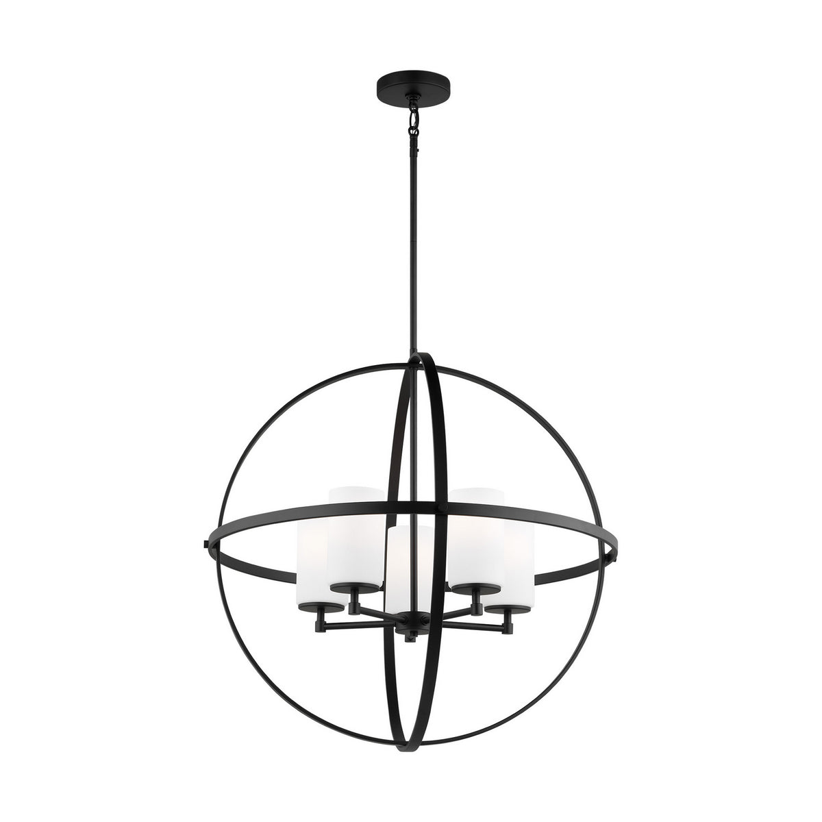 Alturas Five Light Chandelier in Midnight Black